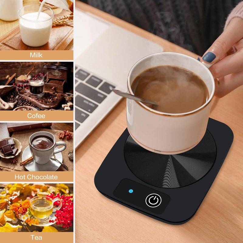 Lesipee Coffee Mug Warmer, Smart Candle Warmer, Electric Cup Warmer with Aluminum Metal Panel for Office, Desk Accessories, Electric Beverage Warmer for Cocoa, Milk, Coffee Gifts for Dad - Image 5